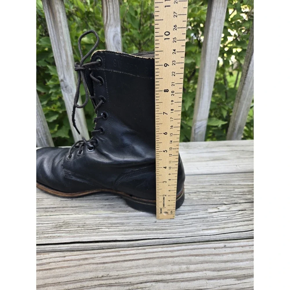 Vintage 1960s BF Goodrich 7-66 Black Military Combat Boots Sz 9W Slip knot